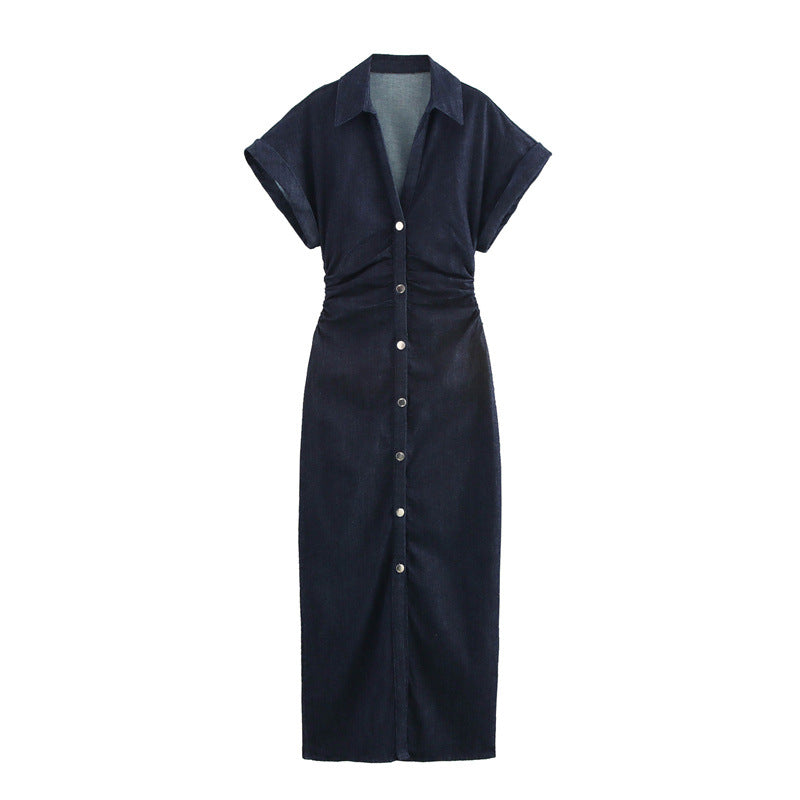 Summer European And American Style Midi Skirt Slim Fit Denim Midi Skirt Dress