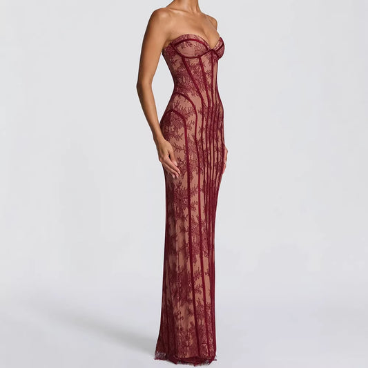 Sexy Strapless, Backless, Body-hugging Elegant Long Dress