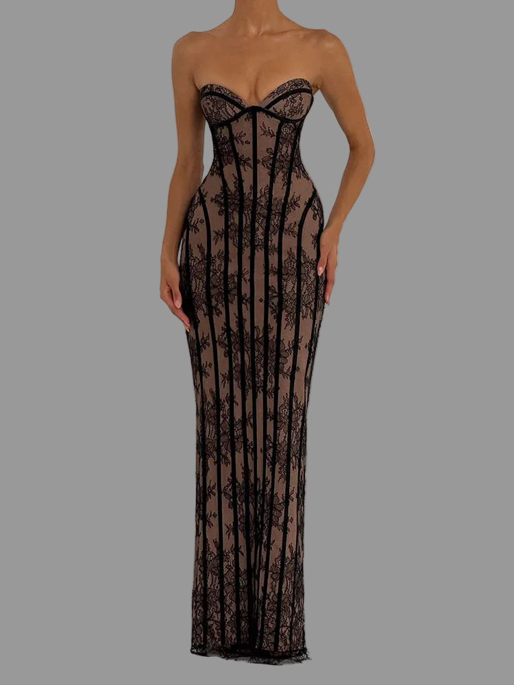 Sexy Strapless, Backless, Body-hugging Elegant Long Dress