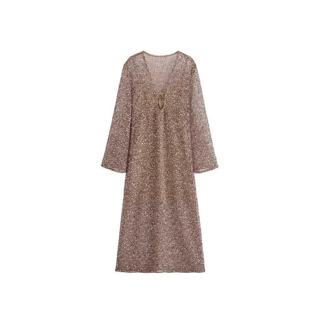 Fashion Personality Female Sequins Decoration Dress