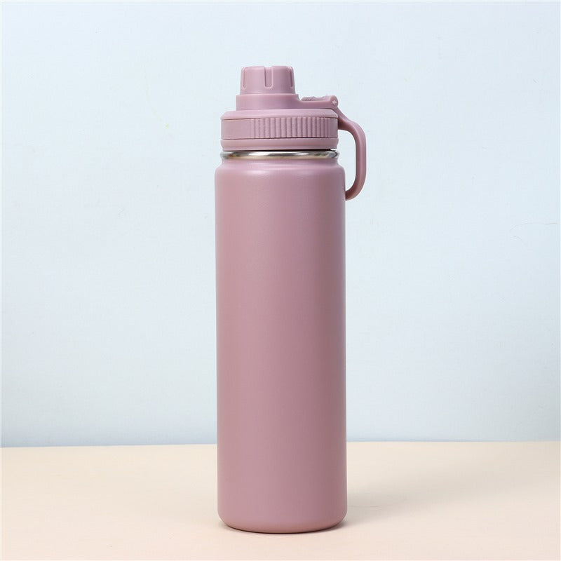 Dopamine Color Scheme Fitness Yoga Water Bottle 710ml Large Capacity Stainless Steel Portable Insulation