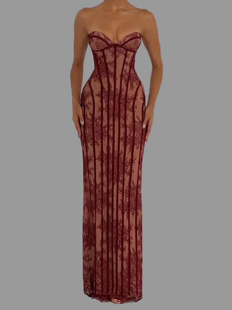Sexy Strapless, Backless, Body-hugging Elegant Long Dress