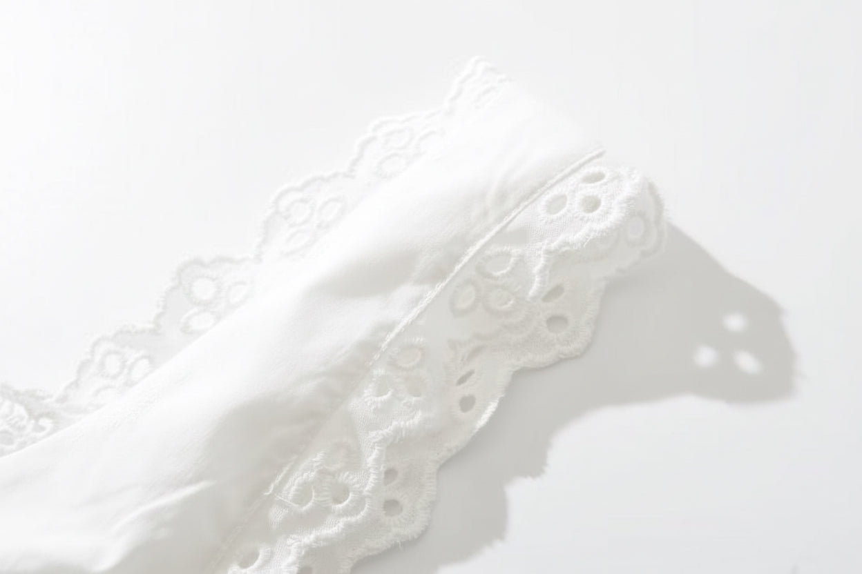 Lace Panel Chest Strap Dress High Waisted