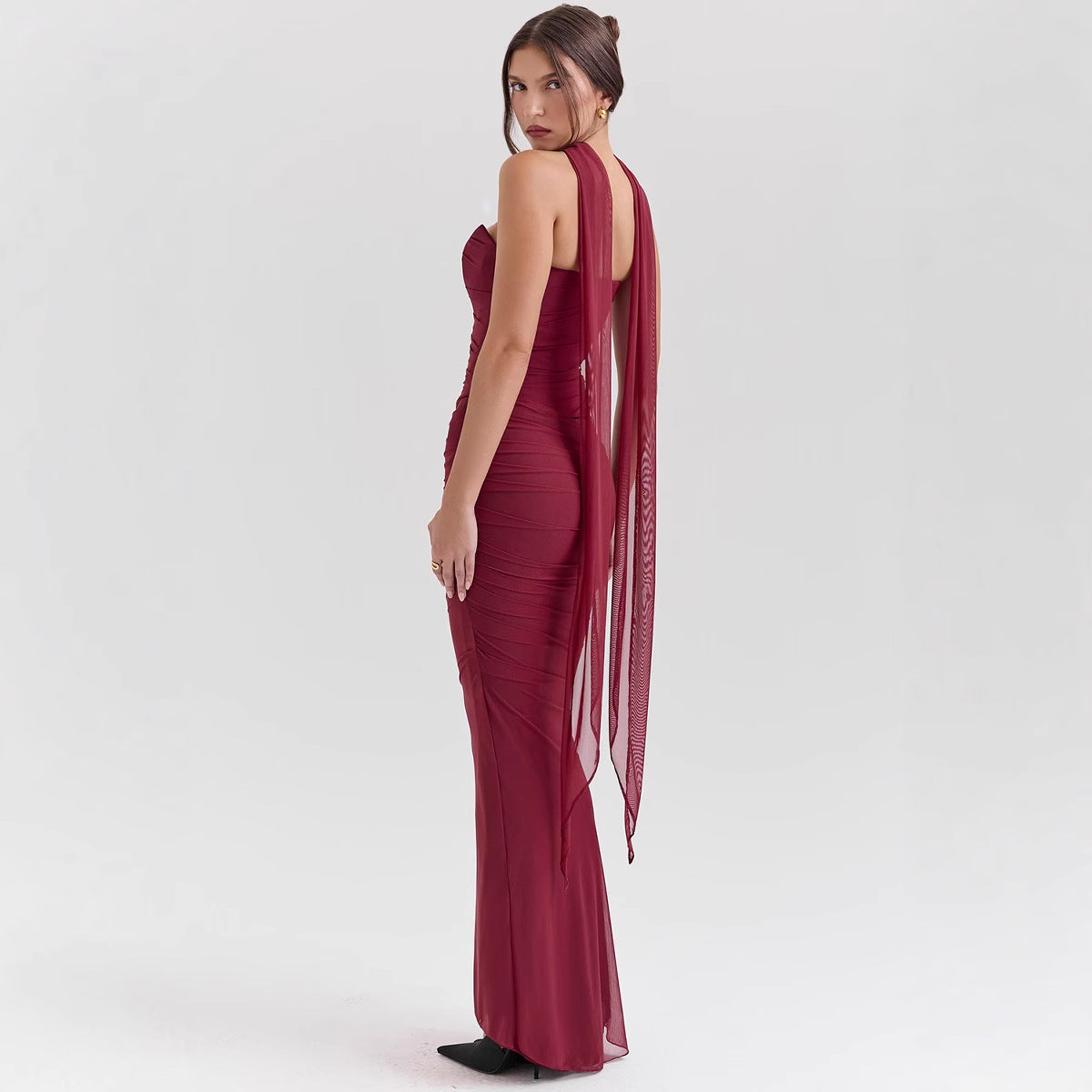 Women's Tube Top Sheath Slim Fit Suit