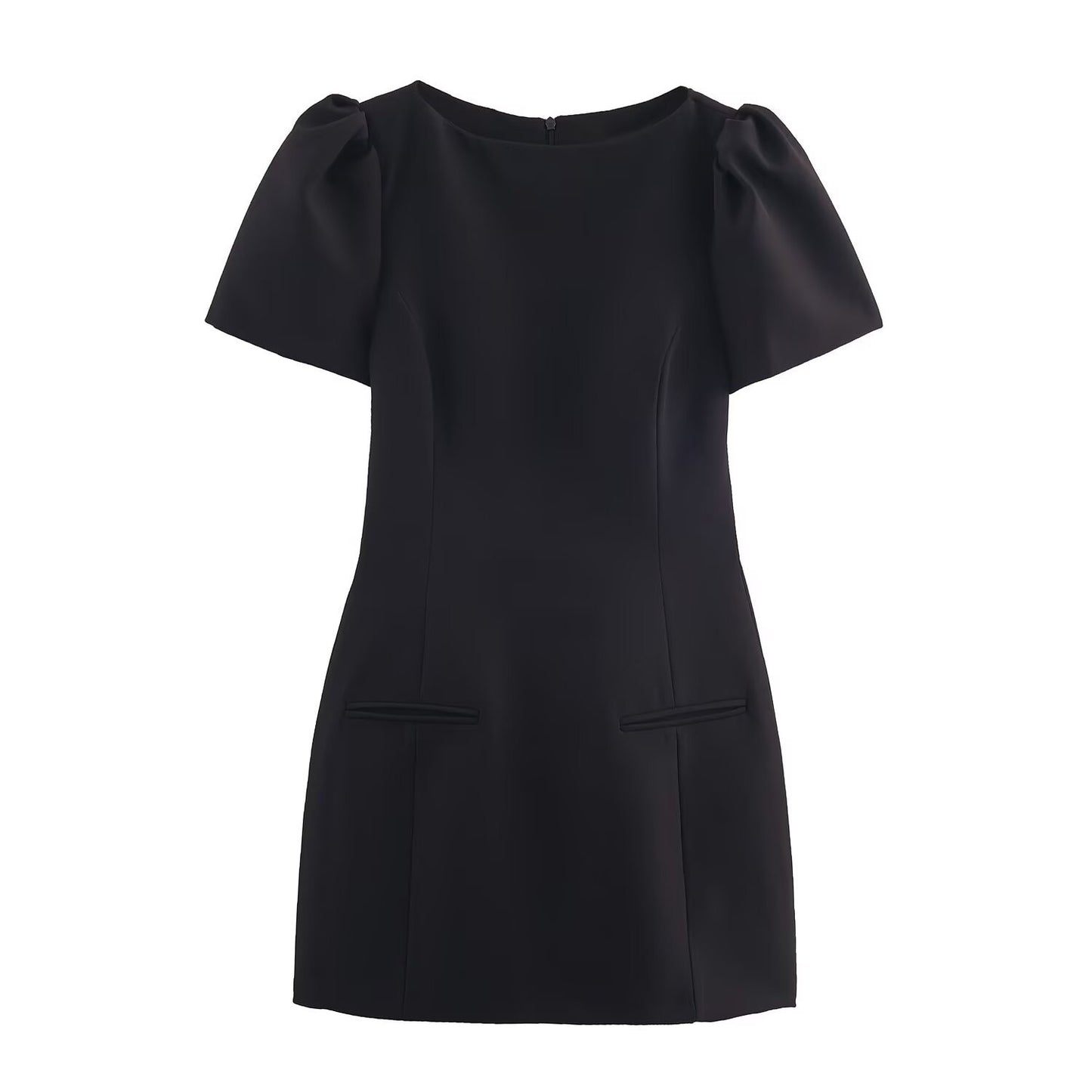 Womens Western-style Chic Pleated-pocket Dress