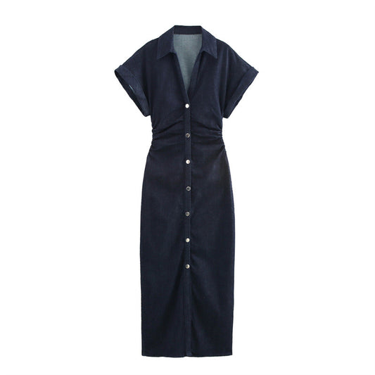 Summer European And American Style Midi Skirt Slim Fit Denim Midi Skirt Dress