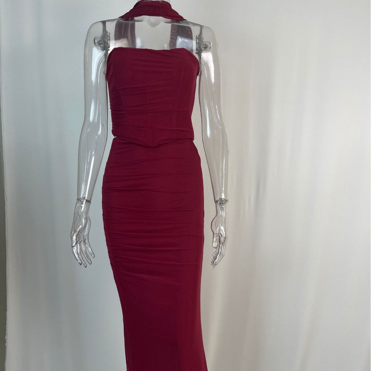 Women's Tube Top Sheath Slim Fit Suit